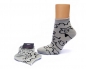 Preview: Rollrand Kurzschaftsocken 8cm hoch "gemustert" ohne Gummidruck Gr. 35/38 & 39/42 gekettelt