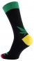 Preview: schwarze Socken "Hanfblätter" VCA Größe 39/42 & 43/46 im 4er Pack