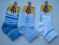Preview: Kurzschaftsocken uni & mit Streifen in (blau) und pink Gr. 38/41 im 3er Pack
