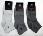 Preview: Kurzschaftsocken RS Baumwolle "olivtöne oder grautöne" ca. 7cm hoch Gr. 39/42 & 43/46 im 3er Pack handgekettelt
