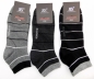 Preview: Kurzschaftsocken 8cm hoch "blautöne oder dunkle Farben mit Streifen" Gr. 39/42 & 43/46 im 3er Pack gekettelt