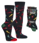 Preview: Motivsocken Socks4fun "Sprüche, Länder, Arbeit" Gr. 36/41 & 42/47 im 2er Pack nahtlos neu