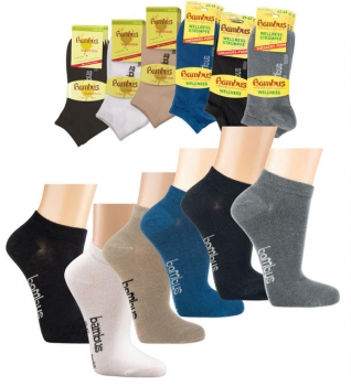Bambus Sneakersocken "uni Socks4fun" im 3er Pack und glatter Fußspitze Gr. 35/38 bis 51/54