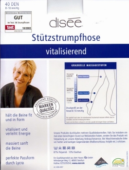 Stützstrumpfhose 40 den "disee" Gr. 42/44 mit Zwickel