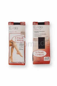 Feinkniestrümpfe 20 den"Esda" die feinen mit breiterem Rand im 3er oder (5er Pack)