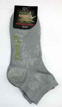 Bambus Kurzschaftsocken "insich gemustert" RS in 3 Farben Gr. 35/38 & 39/42 mit Komfortbund