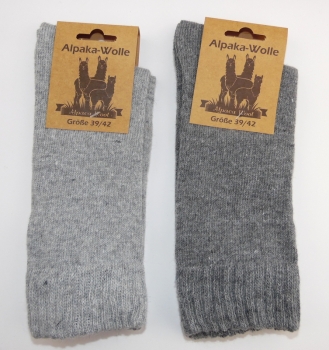 30% Wolle & 13% Alpakawolle "feine, weiche & einfarbige Socken" Gr. 35/38 bis 43/46 im 2er Pack