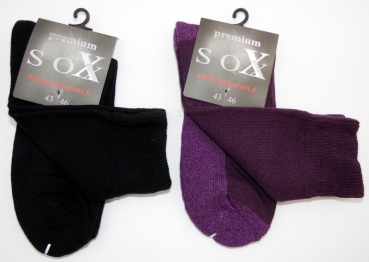 Socken mit dicker Frotteesohle "premium Soxx" Gr. 39/42 & 43/46 im 2er Pack