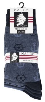 Herrensocken im Marinelook im 4er Pack Gr. 39/42 & 43/46