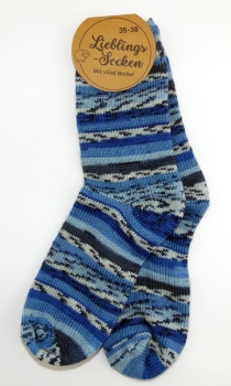 70% Wollsocke "Molly die Lieblingssocke" jedes Socke ein Unikat Gr. 35/38 bis 43/46