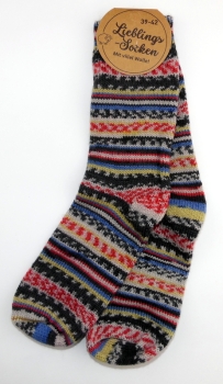 70% Wollsocke "Molly die Lieblingssocke" jedes Socke ein Unikat Gr. 35/38 bis 43/46