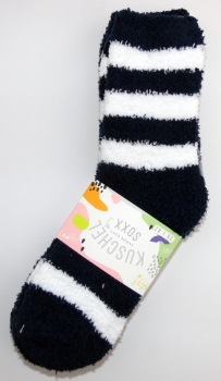 Kuschelsocken mit Softrand weich und wärmend "Ringel & uni CNB" im 2er Pack one sice 35/41