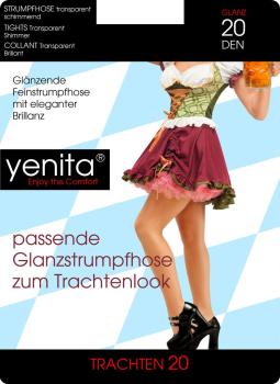 20 den glänzende Feinstrumpfhose "Hautfarbe" Yenita Gr. S bis XL