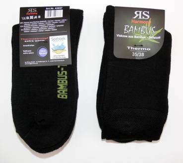 dicke Bambus Thermo Frotteesocken RS Harmony Gr. 35/38 bis 47/50 im 2er Pack mit Softrand