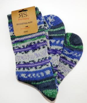 75% Wollsocke "Wilde Molly" RS jedes Socke ein Unikat Gr. 35/38 bis 43/46