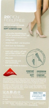 Feinsöckchen 20 den Softer & breiter Komfortbund Disèe one sice