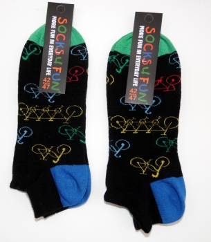 "Motiv" Sneakersocken aus weicher Baumwolle im 2er Pack Gr. 36/41 & 42/47 nahtlos