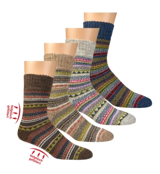 50% Wolle & 10% Alpakawolle dicke Thermo Socken "Hygge" Gr. 35/38 bis 43/46