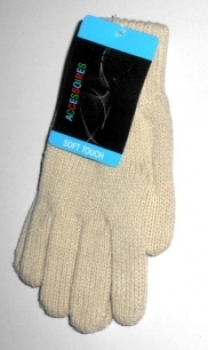 Kinder Fingerhandschuhe super weich wie selbst getrickt "natur und graphit" 6 bis 14 Jahre