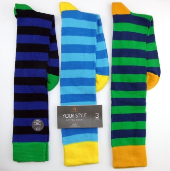 bunte Kniestrümpfe "Regenbogen & Blautöne" Footstar Gr. 35/35 bis 43/46 im 3er Pack