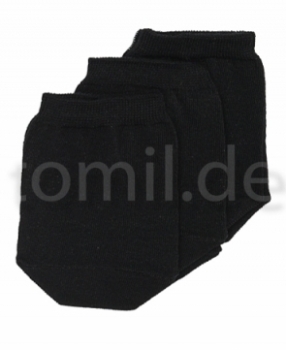 Zehlinge aus Baumwolle in weiß, beige & schwarz im 3er Pack one sice Made in Germany
