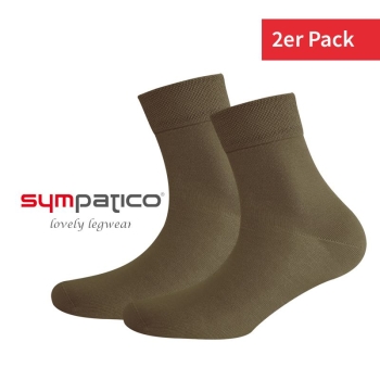 92 % BIO Baumwolle Kurzsocke ca. 14cm hoch "Sympatico/Dirks" Gr. 39/42 bis 47/50 im 2er Pack nahtlos
