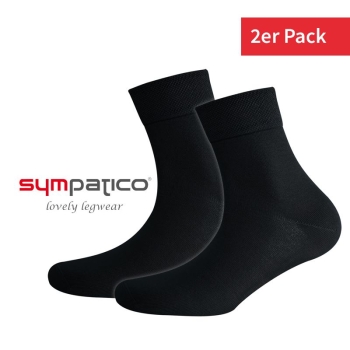 92 % BIO Baumwolle Kurzsocke ca. 14cm hoch "Sympatico/Dirks" Gr. 39/42 bis 47/50 im 2er Pack nahtlos