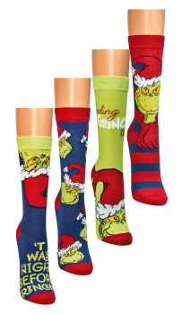 The Grinsch Weihnachtssocken im 2er Pack Gr. 36/40 & 40/46 gekettelt