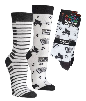 Motivsocken Socks4fun "Tiere & Kunst" im 2er Pack Gr. 36/41 & 42/47 gekettelt neu