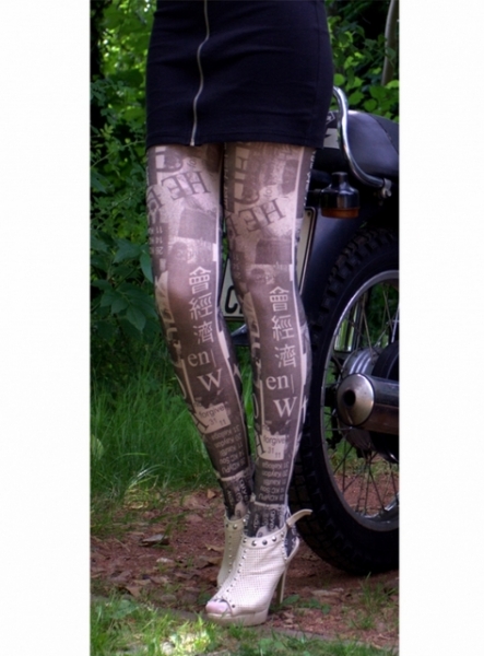 bedruckte strumpfhose