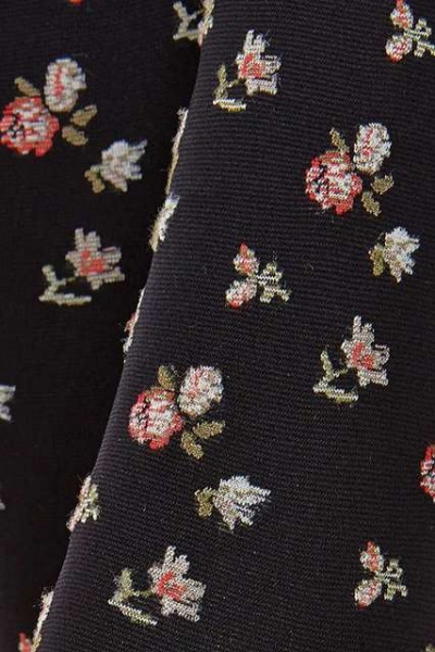 60 den gemusterte Feinstrumpfhose "Charlotta" in schwarz mit kleinen Rosen Gr. S bis L