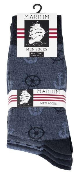 Herrensocken im Marinelook im 4er Pack Gr. 39/42 & 43/46