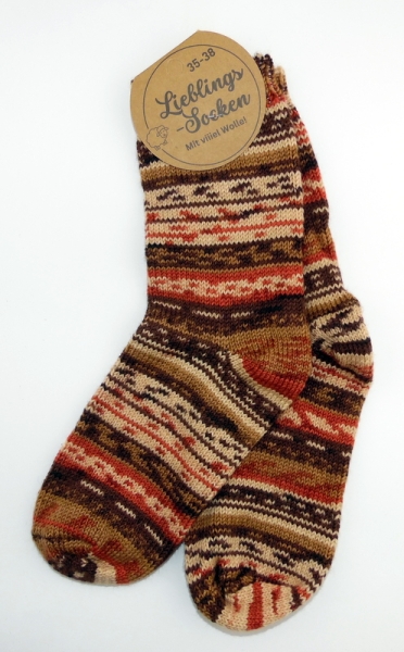 70% Wollsocke "Molly die Lieblingssocke" jedes Socke ein Unikat Gr. 35/38 bis 43/46