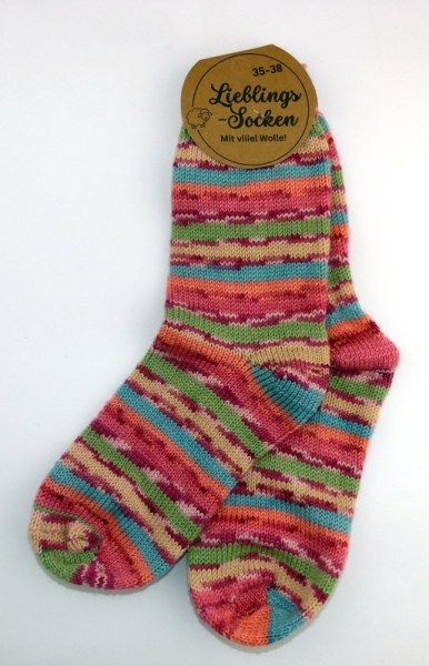 70% Wollsocke "Molly die Lieblingssocke" jedes Socke ein Unikat Gr. 35/38 bis 43/46