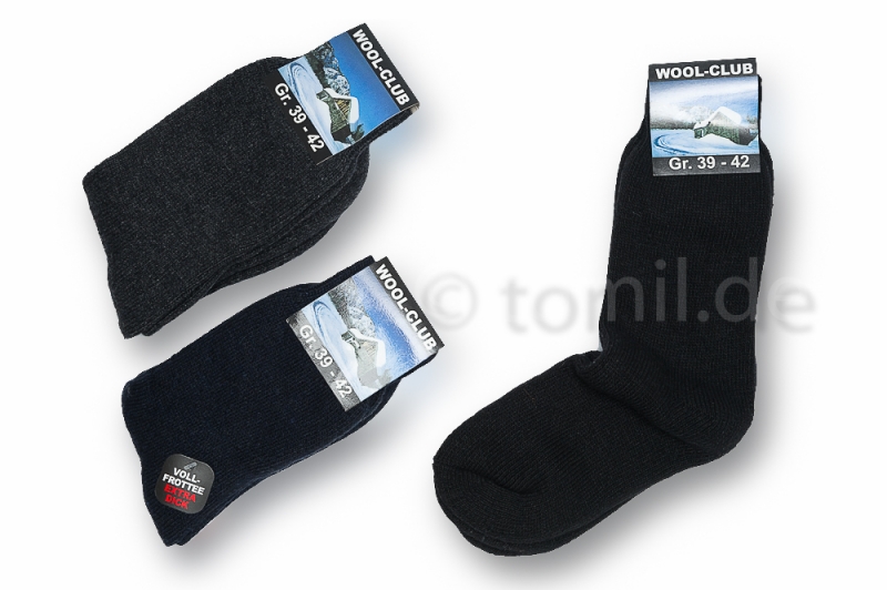 extra dicke Thermosocken mit 45% Wolle in Eskimo Art Gr. 39/42 & 43/46 im 3er Pack