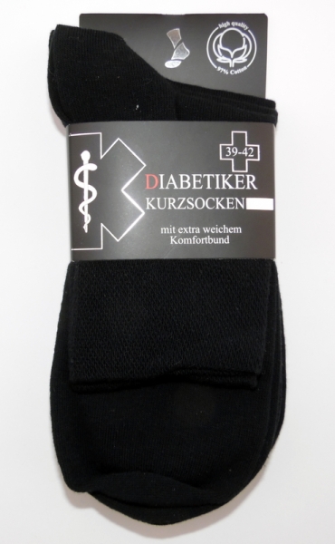 ".Diabetiker KURZ Soxx 14cm hoch ohne Gummi extra breiter Rand CNB Gr. 40/43 & 44/47 im 3er Pack