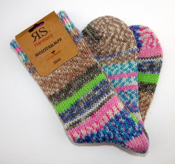 75% Wollsocke "Wilde Molly" RS jedes Socke ein Unikat Gr. 35/38 bis 43/46
