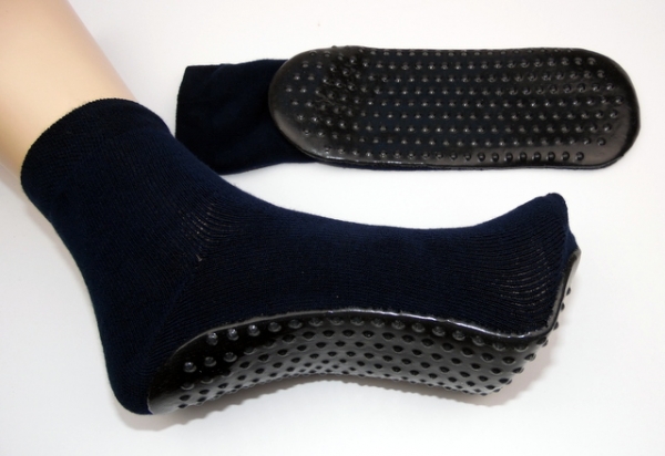 SOCKEN-LUTZ - ABs Sockenschuhe in marine und kurzem Schaft