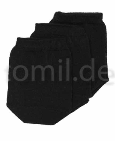 Zehlinge aus Baumwolle in weiß, beige & schwarz im 3er Pack one sice Made in Germany