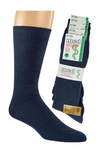 100% dunkle Baumwollsocken gerippt "stabile Berufssocken" Gr. 35/38 bis 47/49 im 5er Pack nahtlos