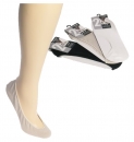 Ballerina Füßlinge aus Baumwolle in beige RS Gr. 35/38 im 2er Pack