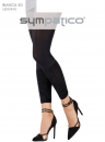 50 den schwarze blickdichte Damenlegging "Bianca" mit Kunstfellaplikation Gr. S bis L