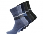 Herrensocken "Street" mit Ringeln "helle & dunkle Farben" vca Gr. 39/42 & 43/46 im 5er Pack