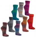 etwas dickere Feinringel Umschlag Socken mit 30% Schafwolle wie handgestrickt Gr. 27/30 bis 43/46