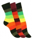 Blockringelsocken in bunten Farben "VCA" Gr. 35/38 &  im 3er Pack