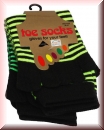 Zehensocken in neonfarbigen Ringeln im 2er Pack one sice