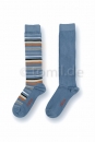 gekettelte Kinderkniestrümpfe "Ringel & Uni" von Ergora Gr. 23/26 bis 39/42 im 2er Pack ohne Zehennaht