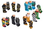 "Motiv" Sneakersocken aus weicher Baumwolle im 2er Pack Gr. 36/41 & 42/47 nahtlos