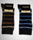 Anzugsocken "Crönert" Streifen und Seitenmuster" mit Weichbund Gr. 39/42 & 43/46