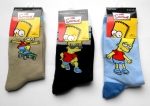 Bart Simpsons die Kindersocken aus weicher Baumwolle mit Elasthan Gr. 23/26 bis 35/38